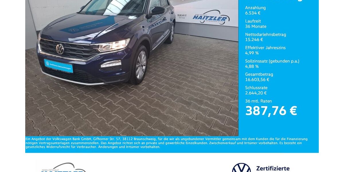 VW T-Roc 44.554 km 21.780 &euro; Gernsbach 76593