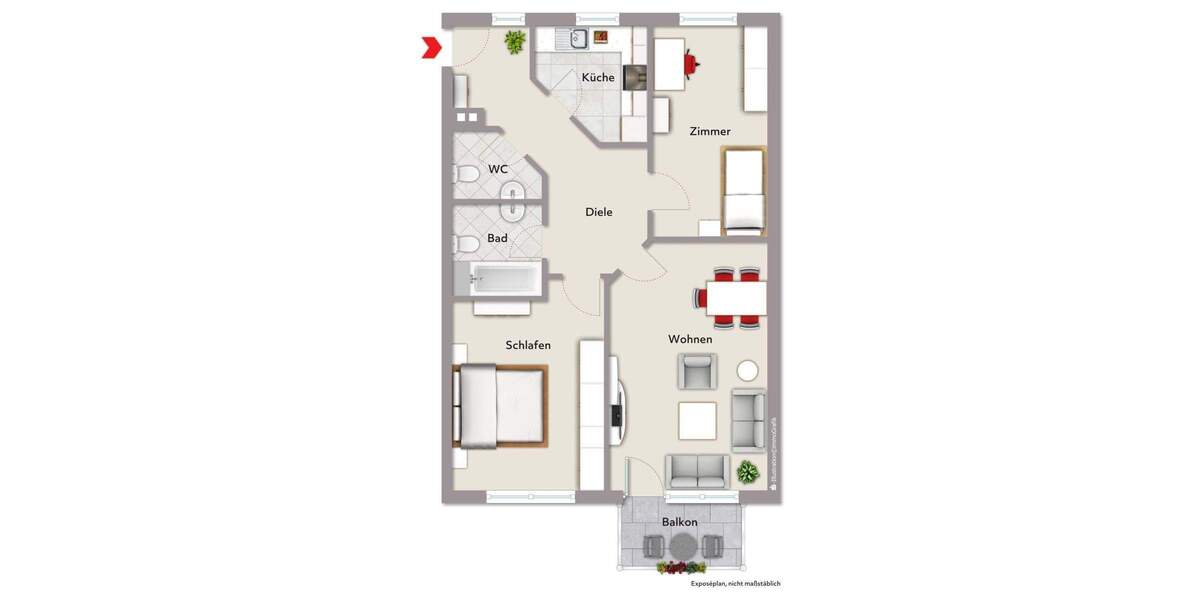 Etagenwohnung Marxzell - 3 Zimmer, 77 m&sup2;, 180.000&euro; | Angebot:25686657