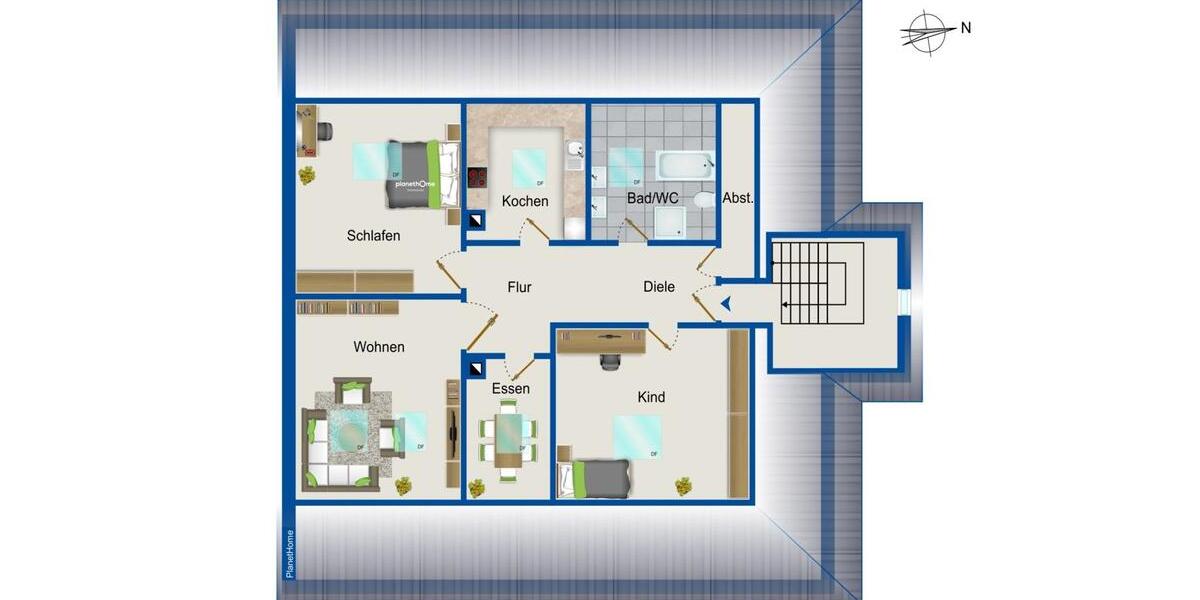 Dachgeschoßwohnung Rastatt - 4 Zimmer, 99 m&sup2;, 199.000&euro; | Angebot:26972557