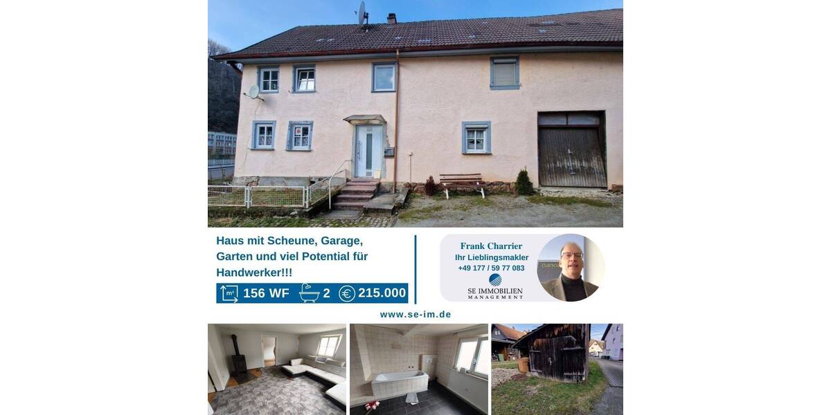 Mehrfamilienhaus, Wohnhaus Gernsbach Hilpertsau - 7 Zimmer, 156 m&sup2;, 179.000&euro; | Angebot:25748643