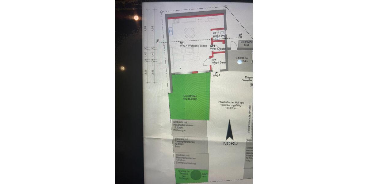 Etagenwohnung Baden-Baden Lichtental - 2 Zimmer, 92 m&sup2;, 1.100&euro; | Angebot:25964359