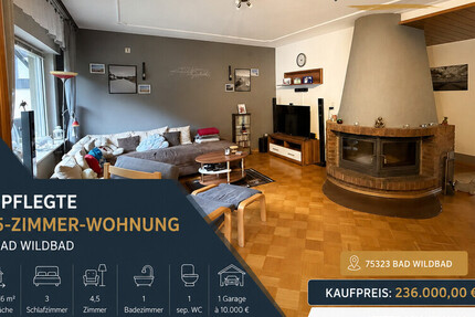 125 m² Kapitalanlage in Bad Wildbad – deutlich unter Markt vermietet Garage Kamin Balkon - Wohnung Bad Wildbad Calmbach | Angebot:26888625