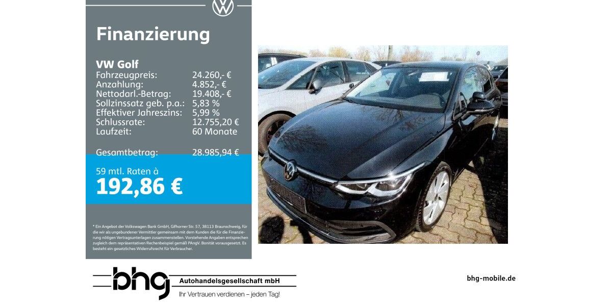 VW Golf 96.957 km 23.490 &euro; Bühl 77815