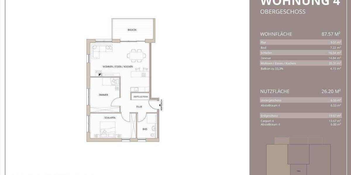 Etagenwohnung Lautenbach - 3 Zimmer, 87 m&sup2;, 418.722&euro; | Angebot:25820377