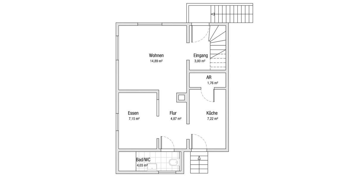 Etagenwohnung Gernsbach - 2 Zimmer, 43 m&sup2;, 650&euro; | Angebot:23991095