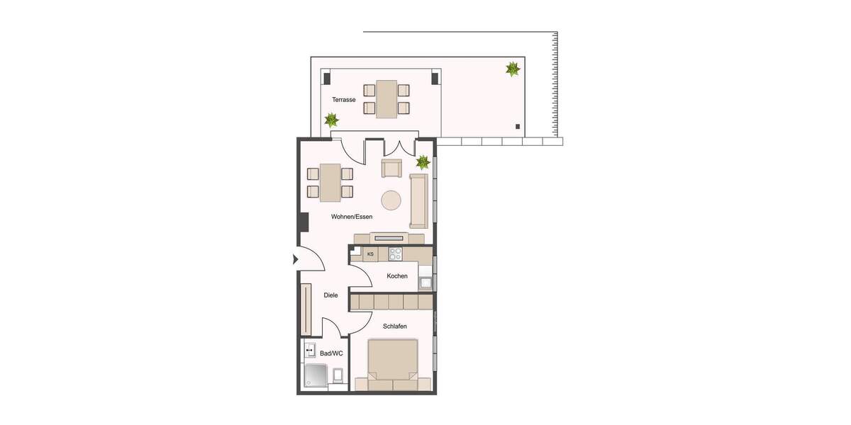 Etagenwohnung Gernsbach Scheuern - 2 Zimmer, 59 m&sup2;, 233.000&euro; | Angebot:25703992