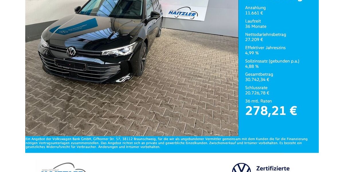 VW Passat 18.600 km 38.870 &euro; Gernsbach 76593