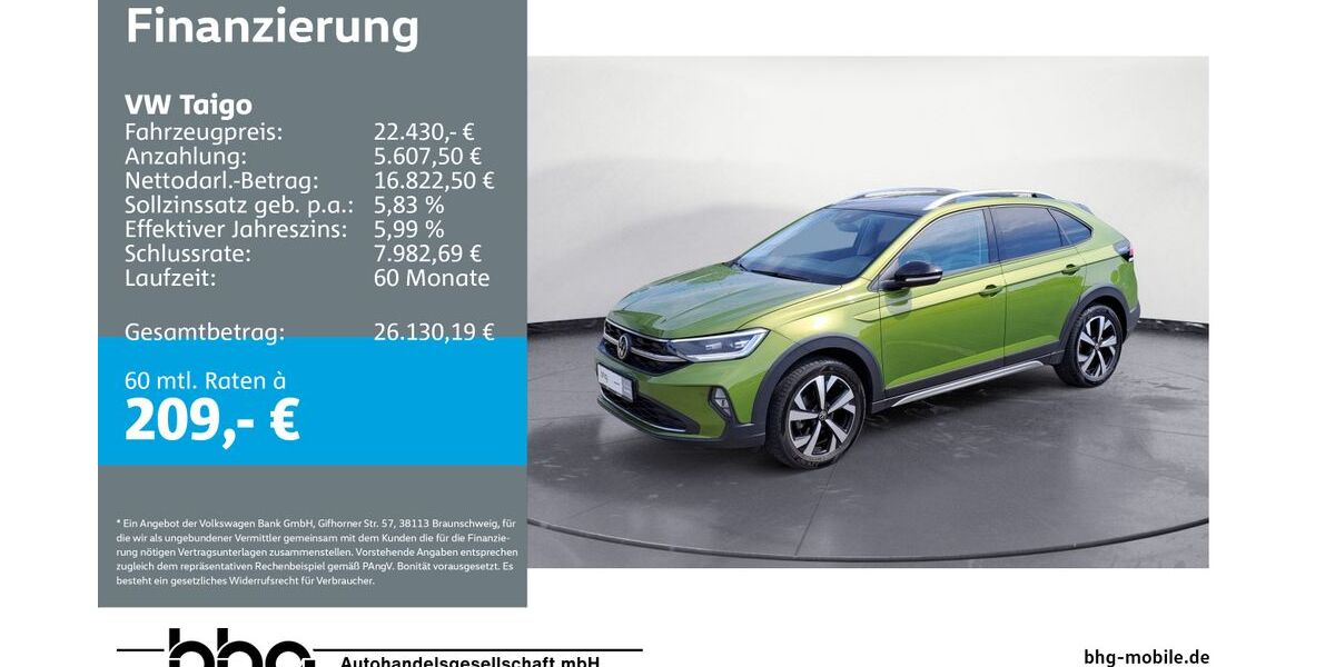 VW Taigo 42.063 km 21.460 &euro; Durmersheim 76448